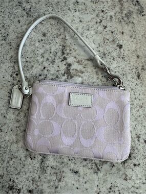 Coach Vintage Signature Wristlet in Lilac Y2K Early 2000s